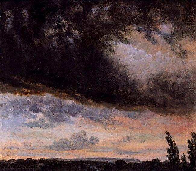 Johan Christian Dahl Cloud Study with Horizon oil painting picture